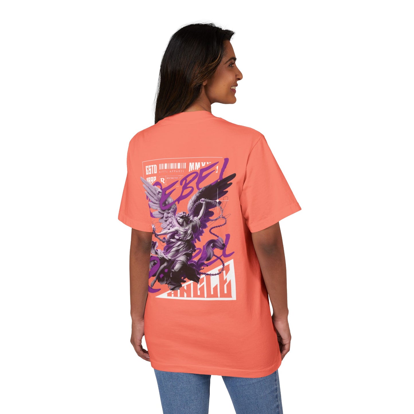 Rebel Winged Angel Graphic T-Shirt, Unisex Streetwear Tee, Casual Statement Shirt, Gift for Trendsetters, Cool Vintage Style