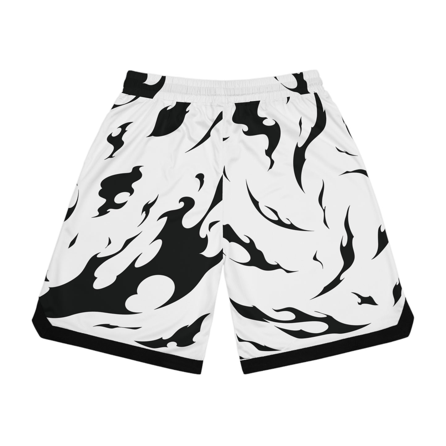 Flame Pattern Basketball Shorts, Trendy Athletic Shorts for Summer, Sportswear, Gym Outfits, Gift for Athletes, Casual Wear