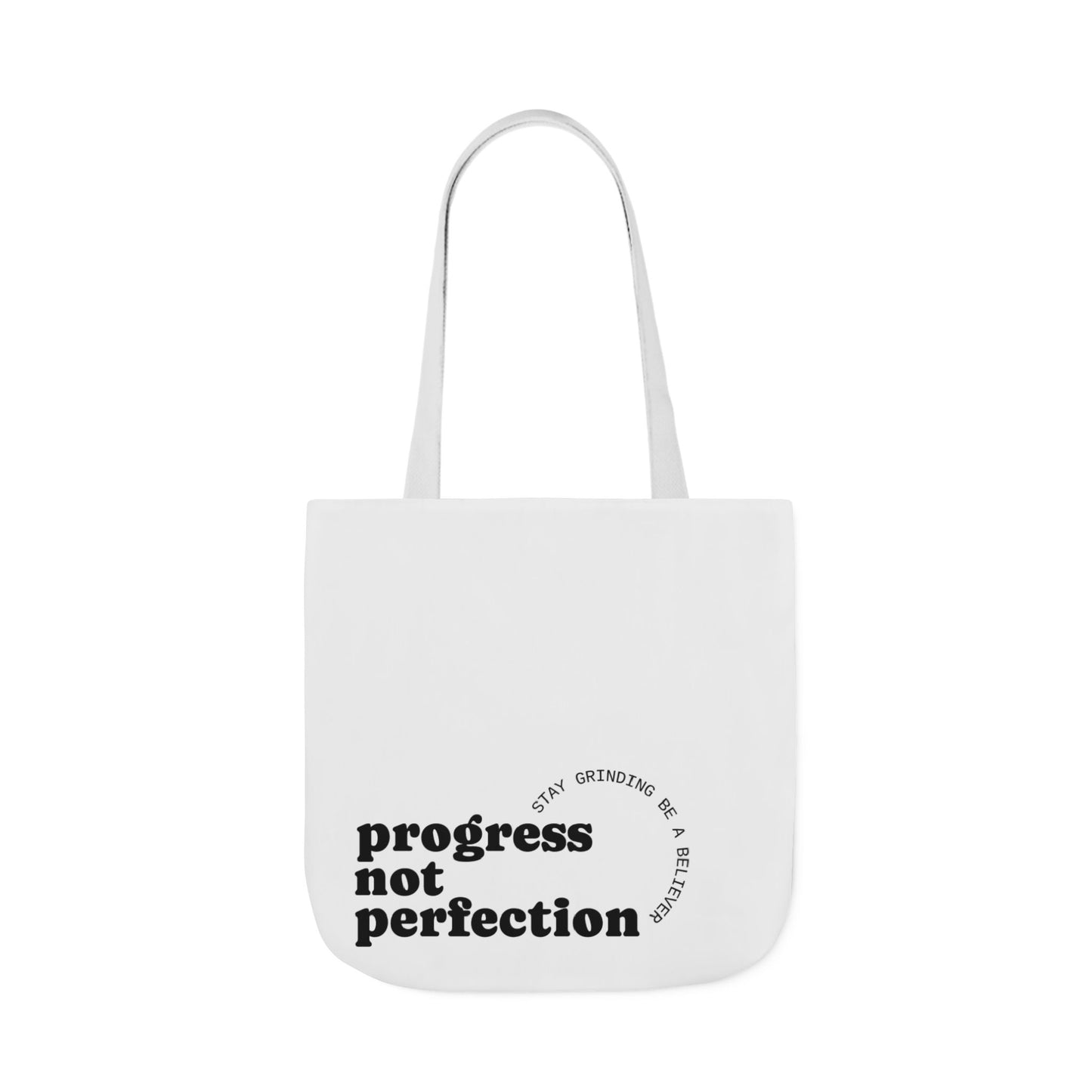 Stylish Canvas Tote Bag with 5-Color Straps - Progress Not Perfection