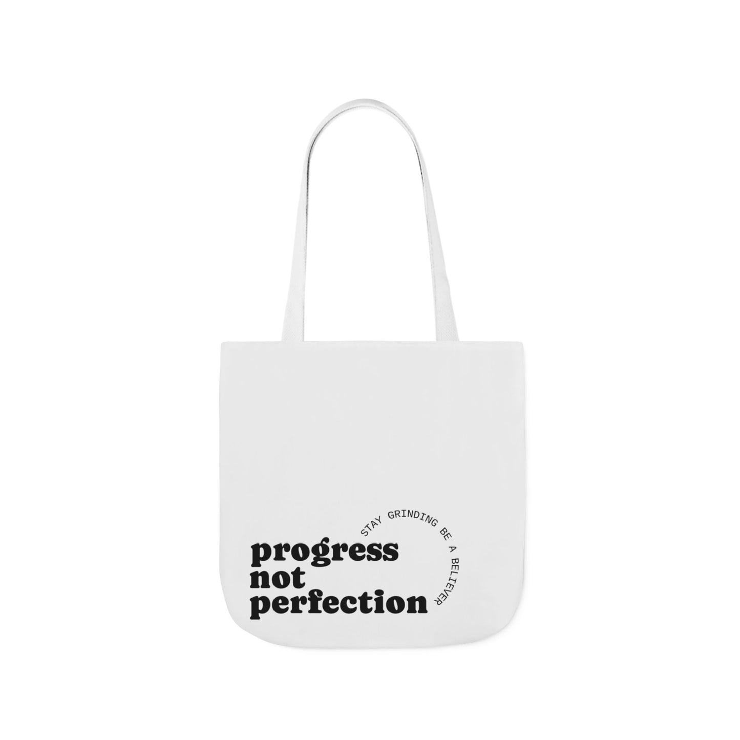 Stylish Canvas Tote Bag with 5-Color Straps - Progress Not Perfection