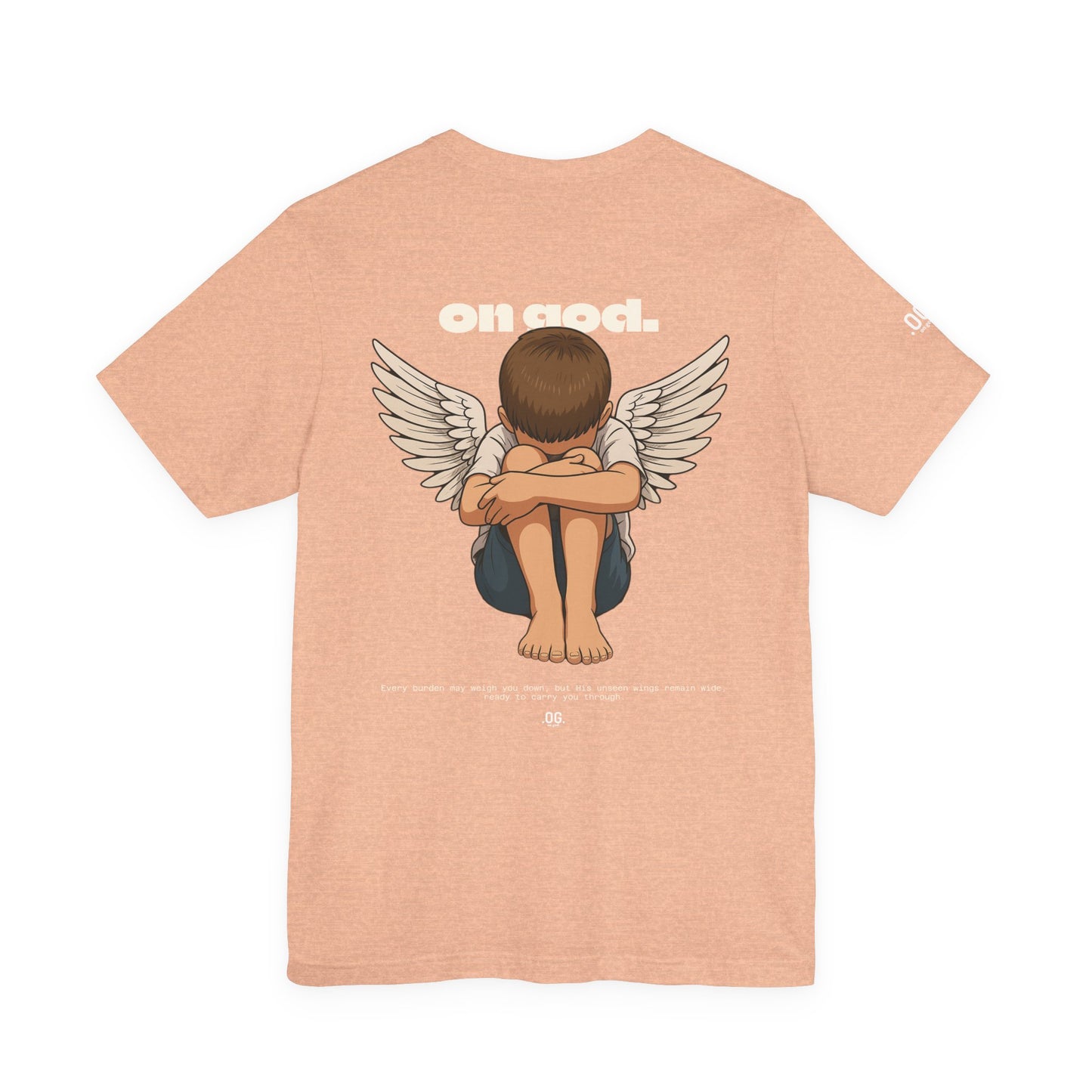 Angelic Message Tee, Unisex T-Shirt with Graphic, Casual Wear, Gift for Friends, Spirituality Tee, Father's Day Gift, Unique Illustration
