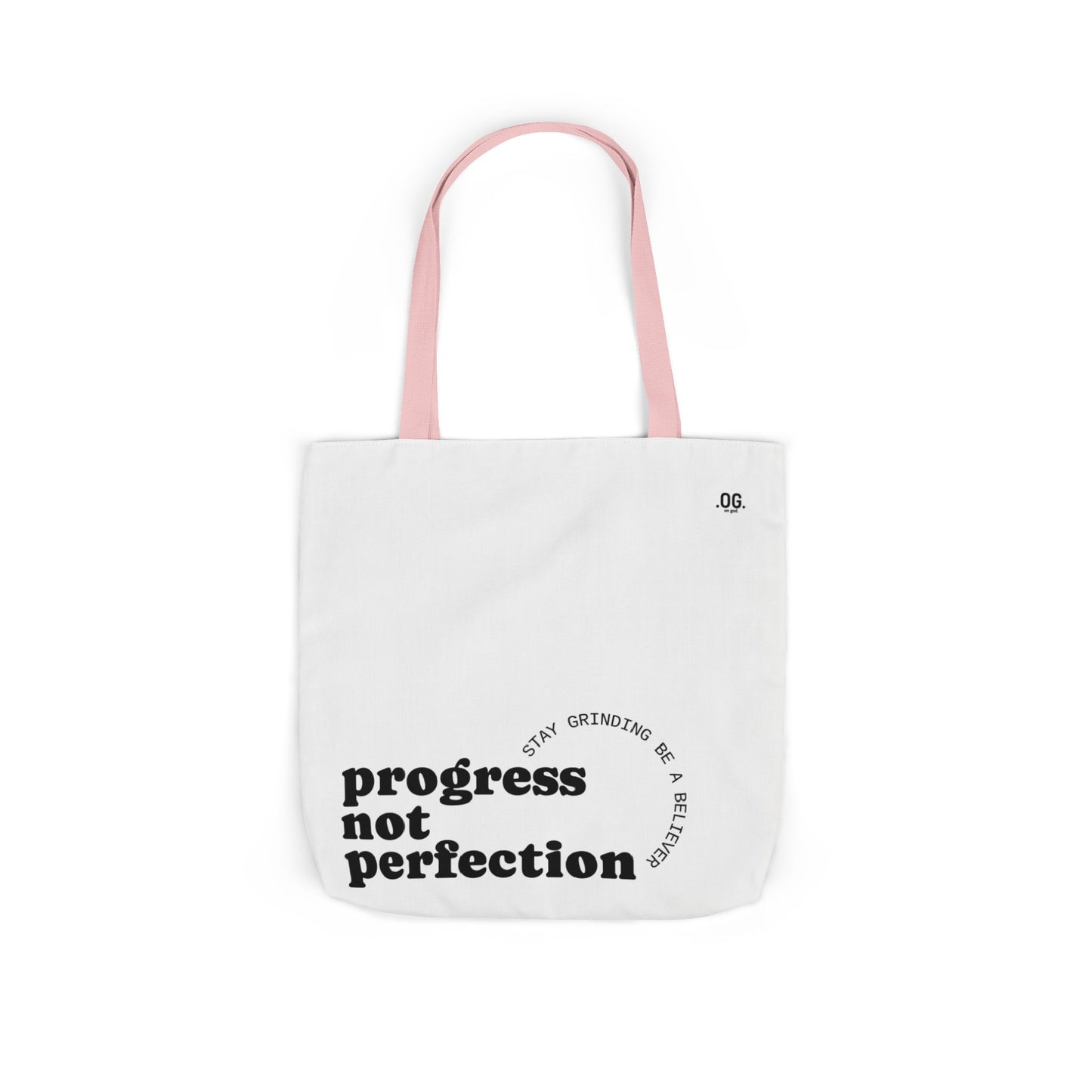 Stylish Canvas Tote Bag with 5-Color Straps - Progress Not Perfection