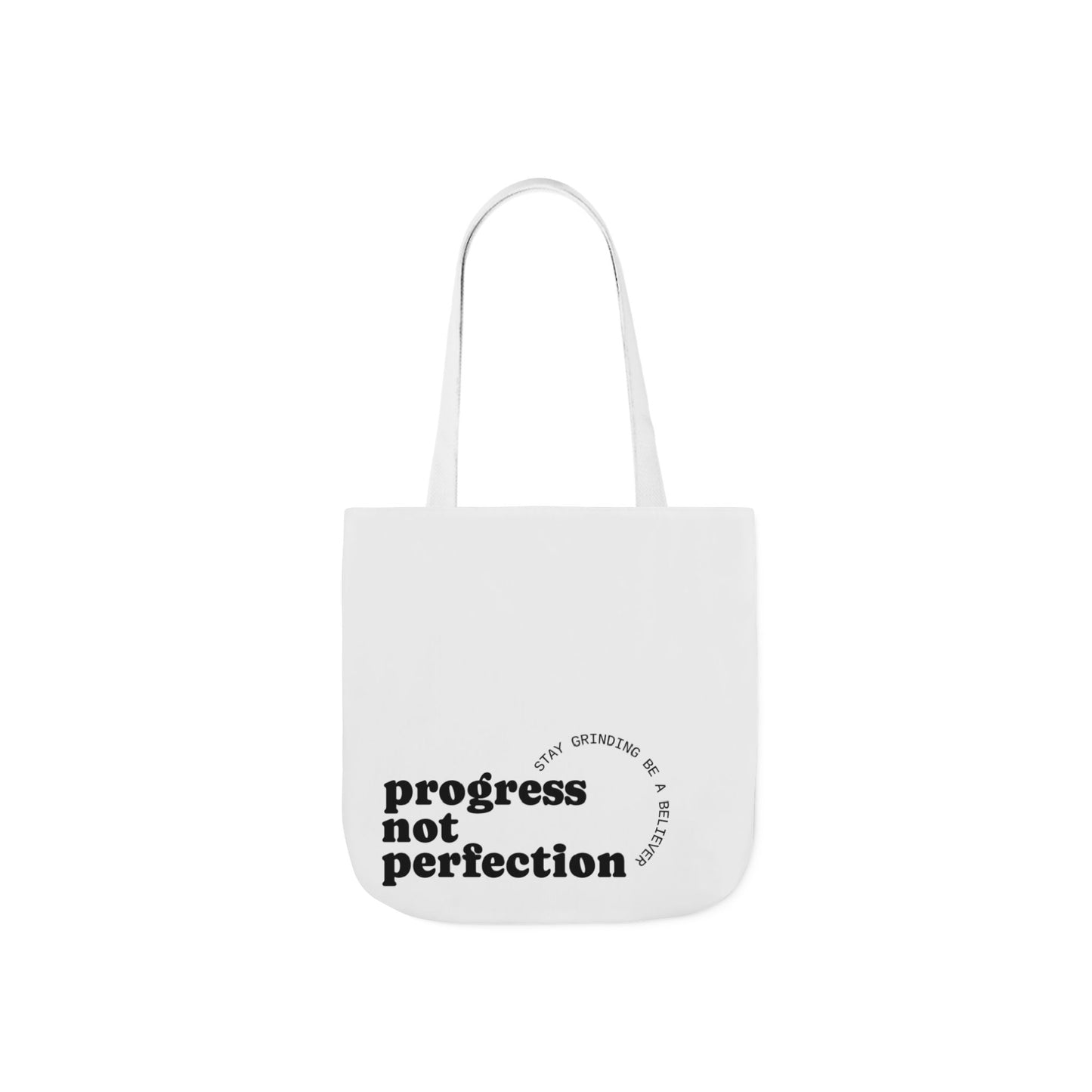 Stylish Canvas Tote Bag with 5-Color Straps - Progress Not Perfection