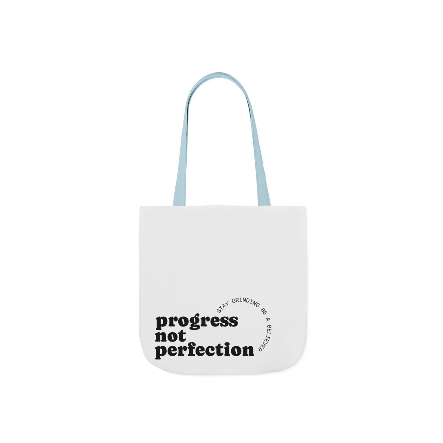 Stylish Canvas Tote Bag with 5-Color Straps - Progress Not Perfection