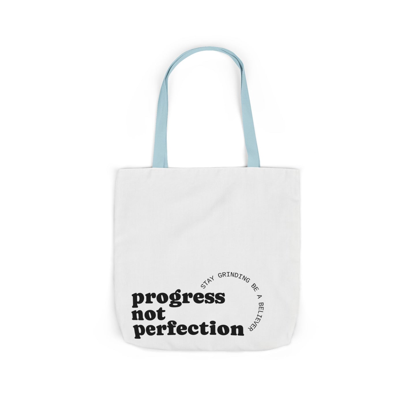 Stylish Canvas Tote Bag with 5-Color Straps - Progress Not Perfection