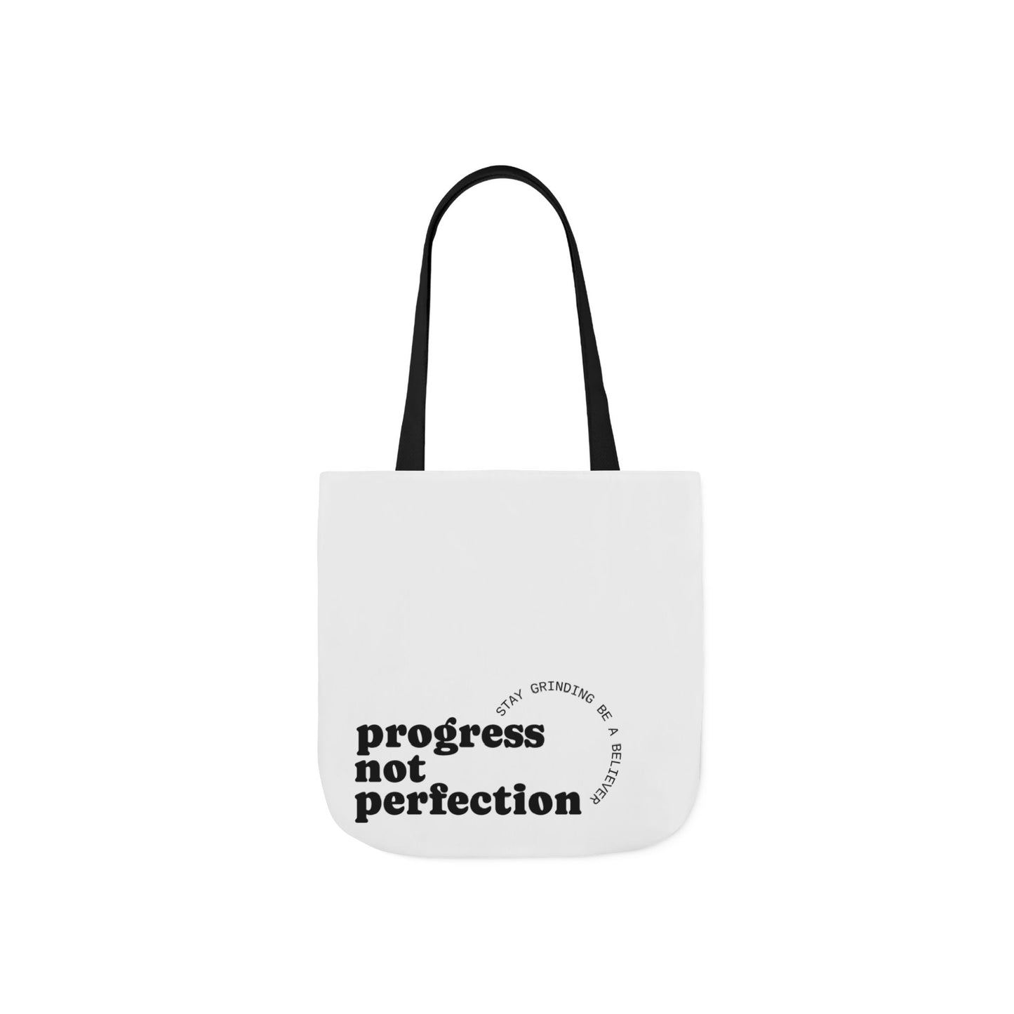Stylish Canvas Tote Bag with 5-Color Straps - Progress Not Perfection