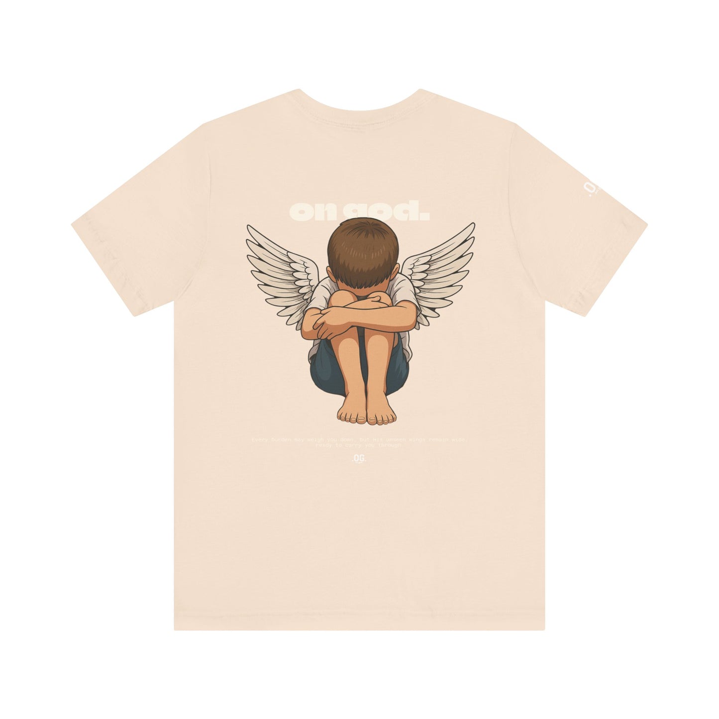 Angelic Message Tee, Unisex T-Shirt with Graphic, Casual Wear, Gift for Friends, Spirituality Tee, Father's Day Gift, Unique Illustration