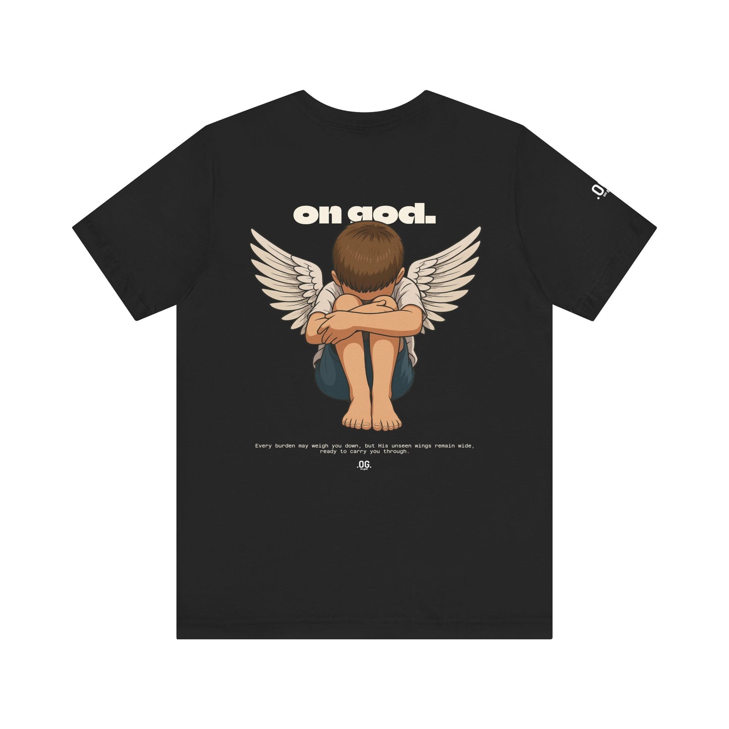 Angelic Message Tee, Unisex T-Shirt with Graphic, Casual Wear, Gift for Friends, Spirituality Tee, Father's Day Gift, Unique Illustration