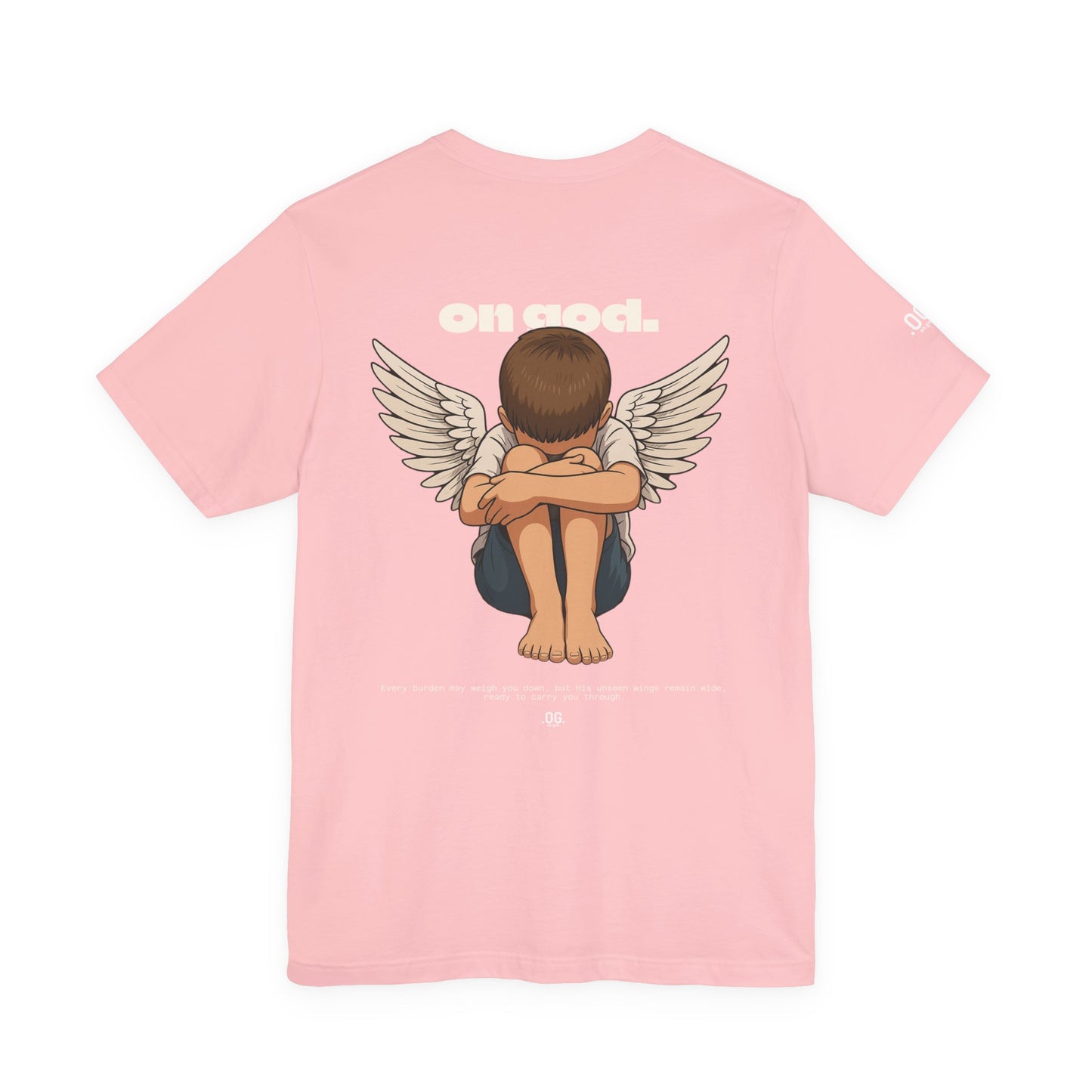 Angelic Message Tee, Unisex T-Shirt with Graphic, Casual Wear, Gift for Friends, Spirituality Tee, Father's Day Gift, Unique Illustration