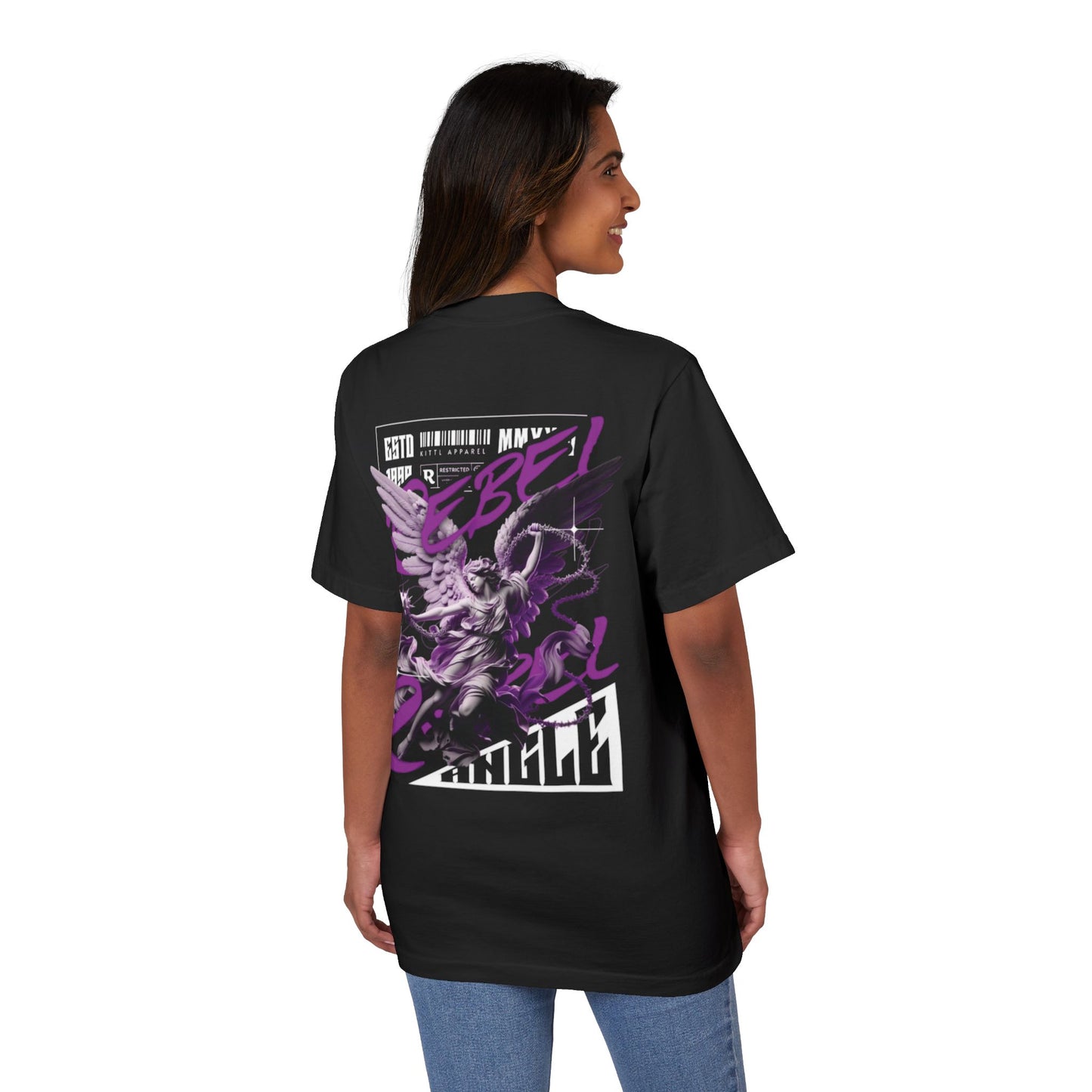 Rebel Winged Angel Graphic T-Shirt, Unisex Streetwear Tee, Casual Statement Shirt, Gift for Trendsetters, Cool Vintage Style