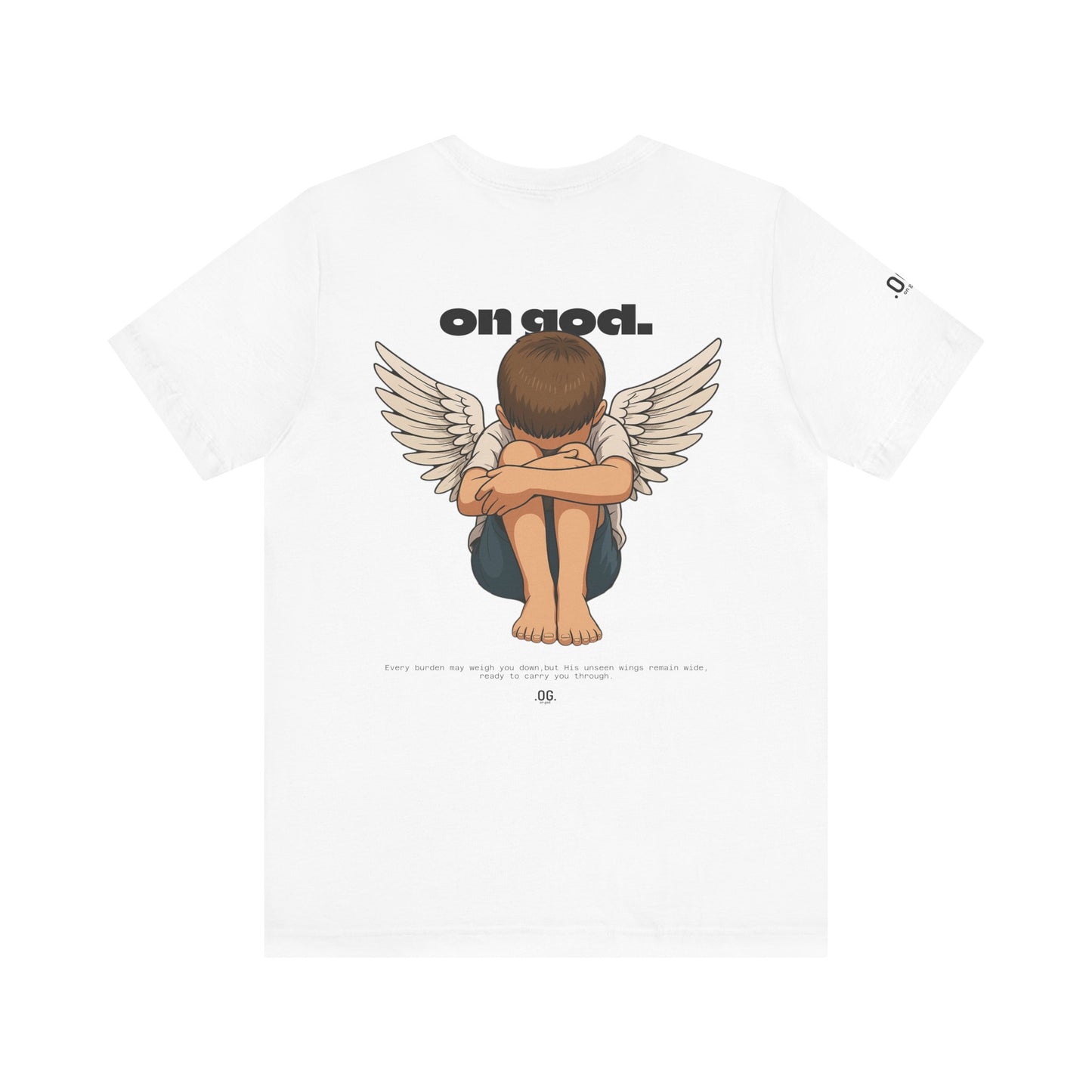 Angelic Message Tee, Unisex T-Shirt with Graphic, Casual Wear, Gift for Friends, Spirituality Tee, Father's Day Gift, Unique Illustration