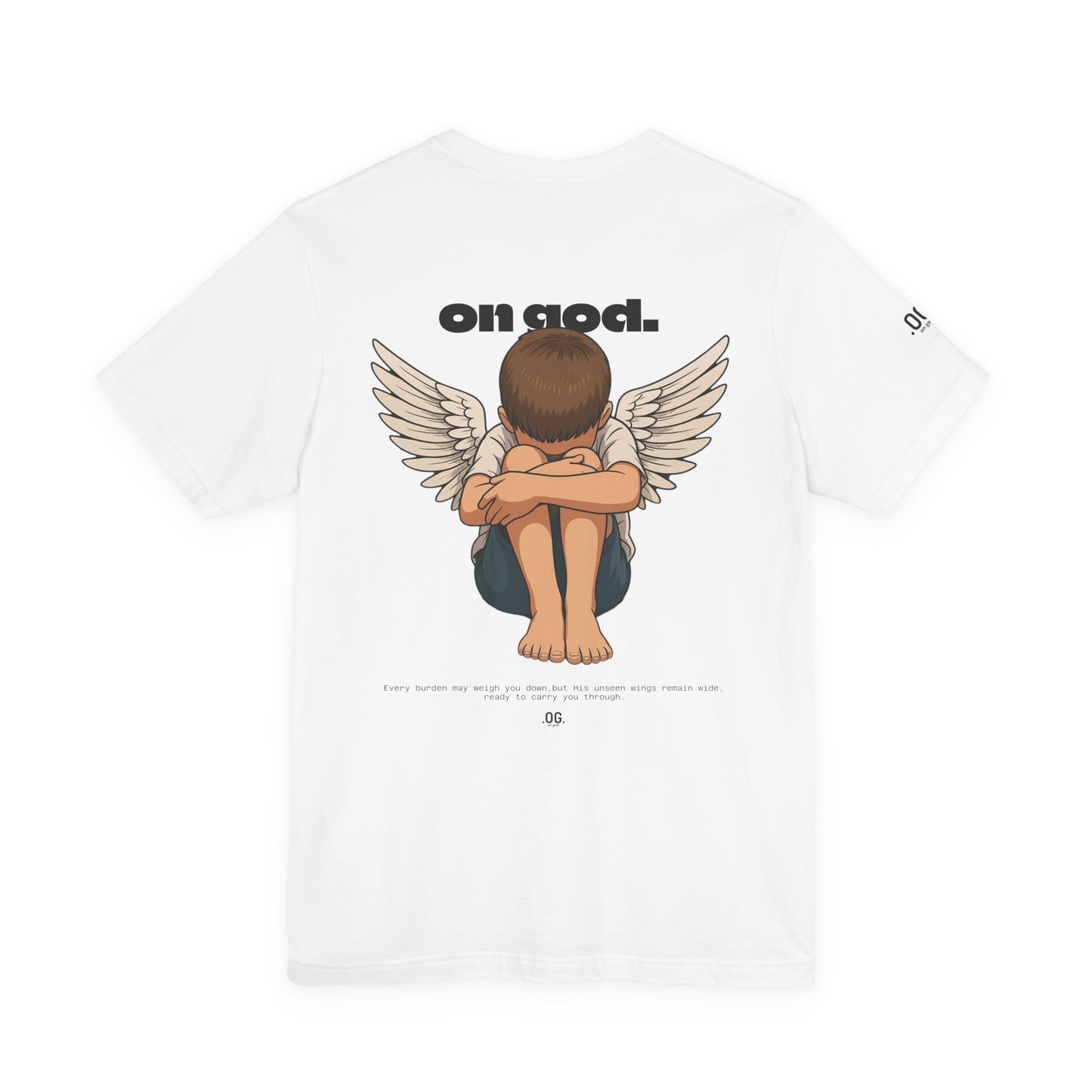 Angelic Message Tee, Unisex T-Shirt with Graphic, Casual Wear, Gift for Friends, Spirituality Tee, Father's Day Gift, Unique Illustration