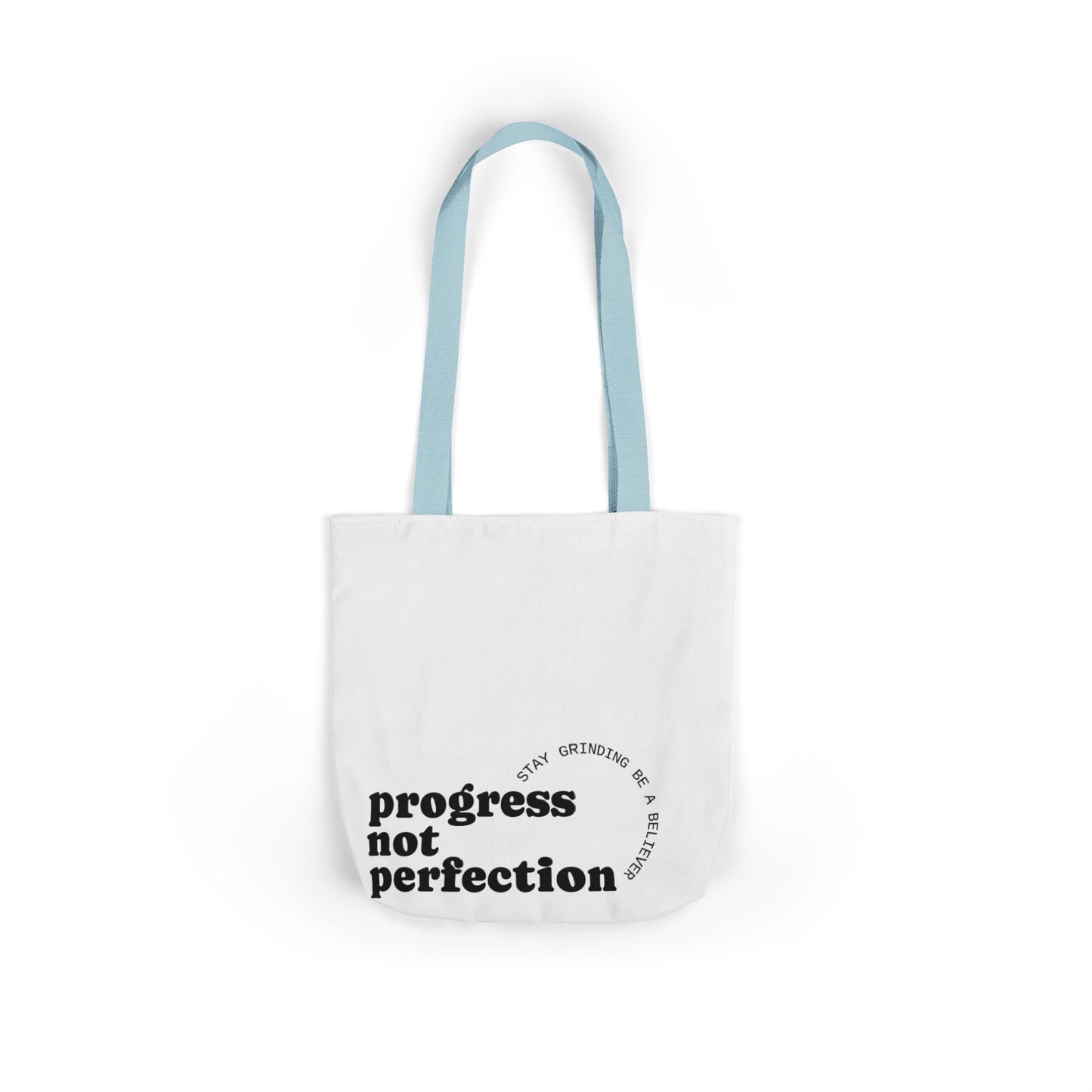Stylish Canvas Tote Bag with 5-Color Straps - Progress Not Perfection