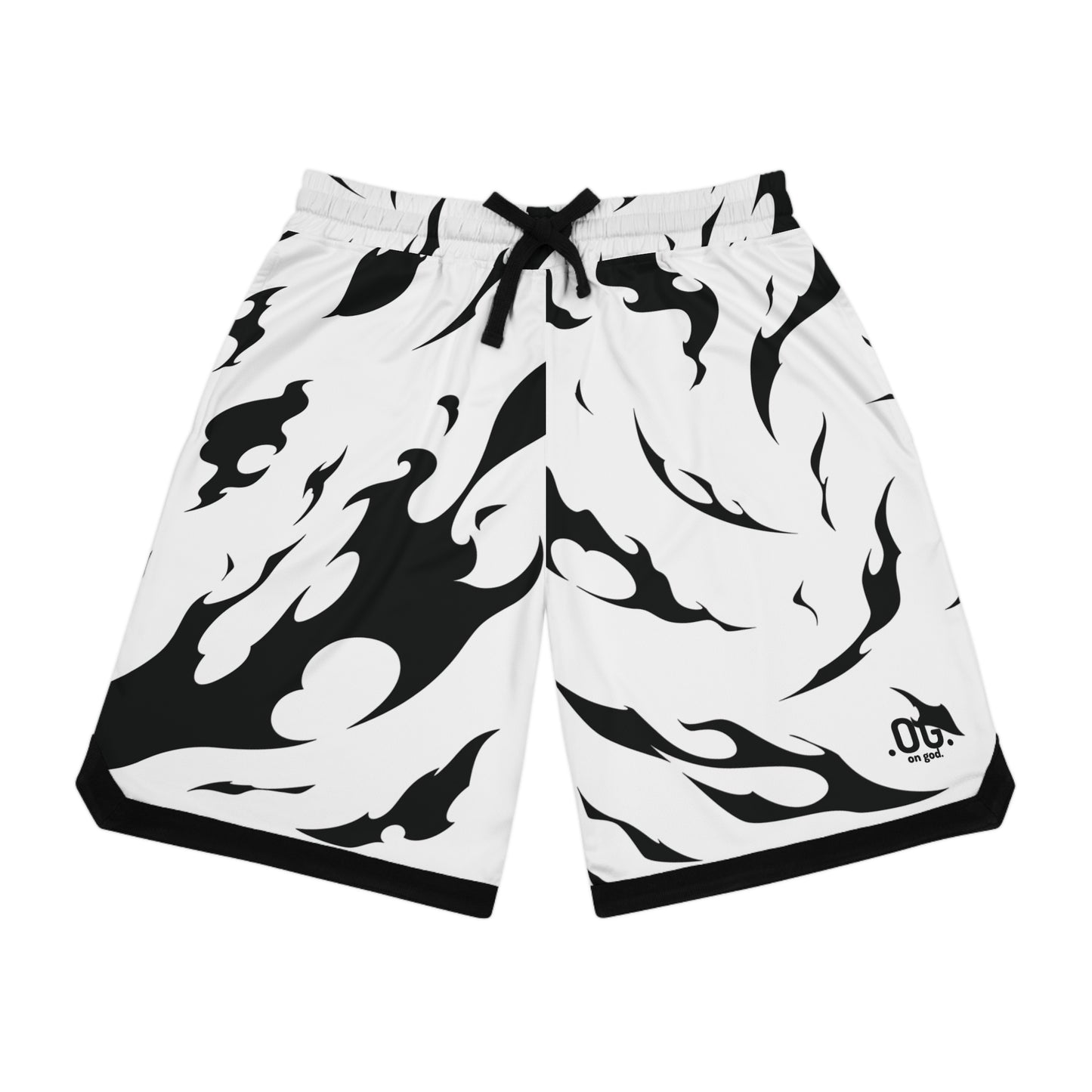 Flame Pattern Basketball Shorts, Trendy Athletic Shorts for Summer, Sportswear, Gym Outfits, Gift for Athletes, Casual Wear