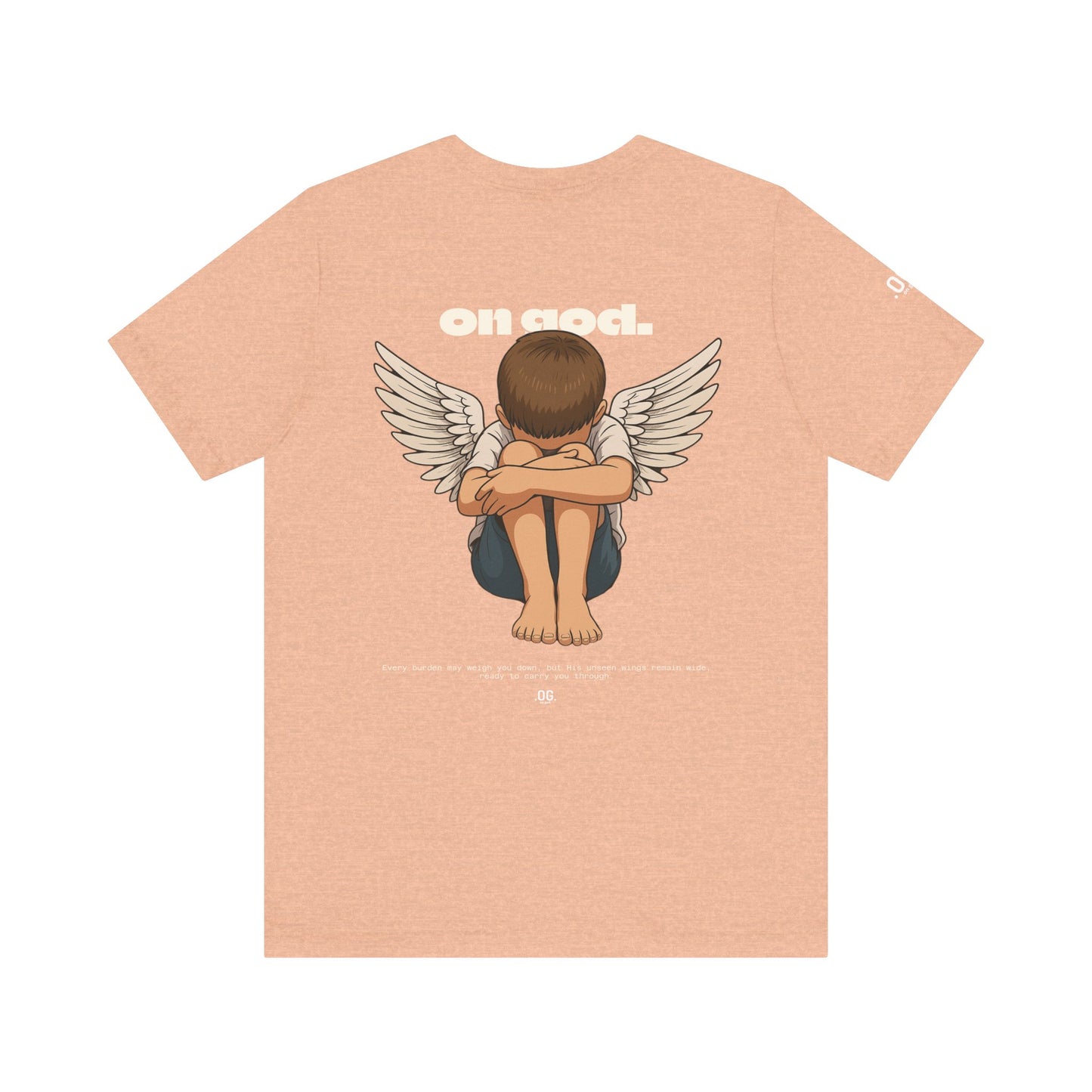 Angelic Message Tee, Unisex T-Shirt with Graphic, Casual Wear, Gift for Friends, Spirituality Tee, Father's Day Gift, Unique Illustration