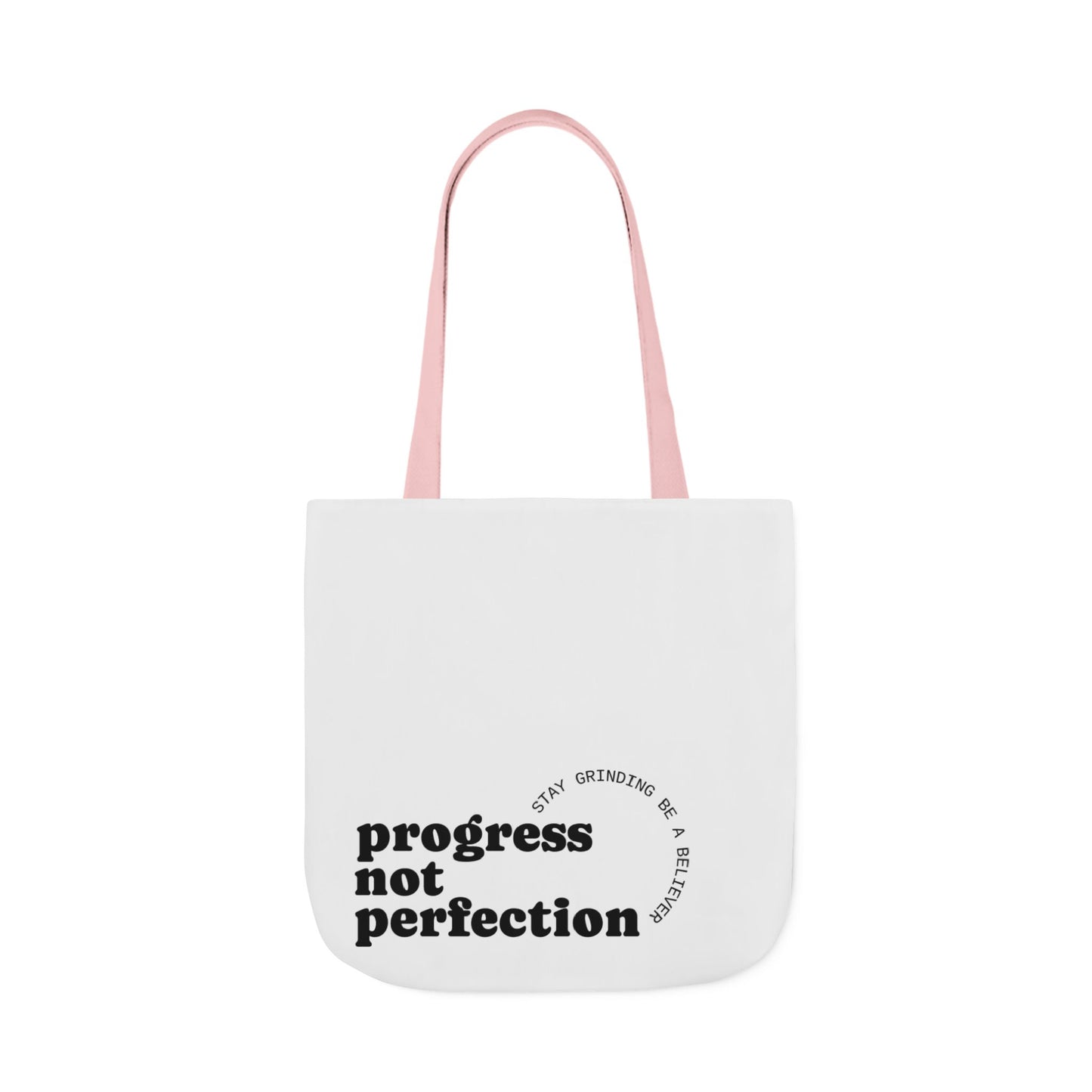 Stylish Canvas Tote Bag with 5-Color Straps - Progress Not Perfection