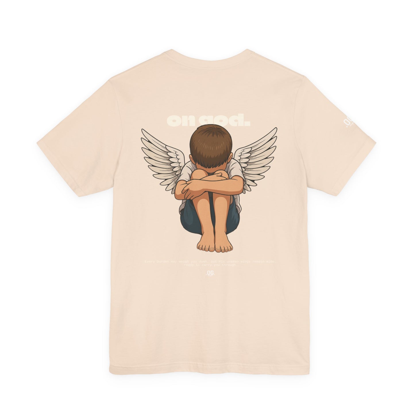 Angelic Message Tee, Unisex T-Shirt with Graphic, Casual Wear, Gift for Friends, Spirituality Tee, Father's Day Gift, Unique Illustration