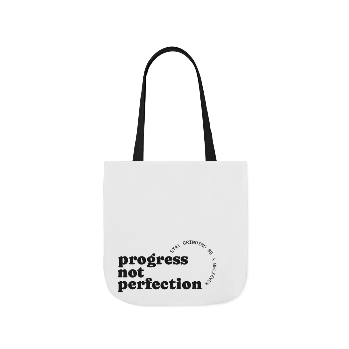 Stylish Canvas Tote Bag with 5-Color Straps - Progress Not Perfection