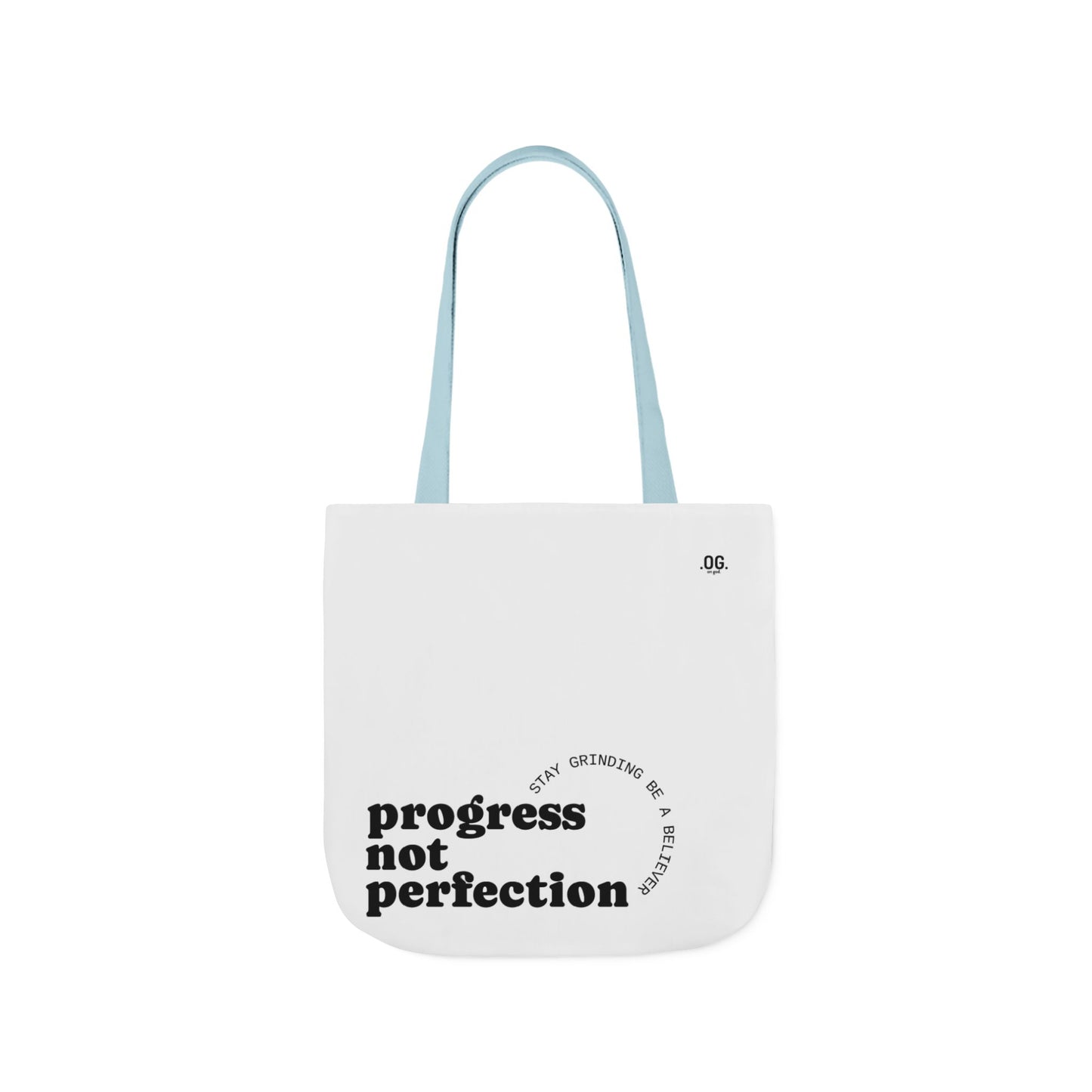 Stylish Canvas Tote Bag with 5-Color Straps - Progress Not Perfection