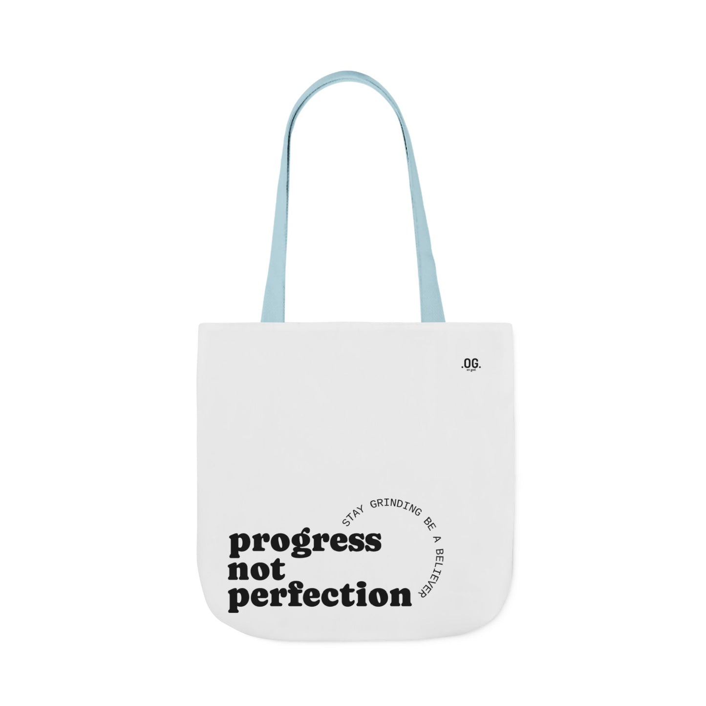 Stylish Canvas Tote Bag with 5-Color Straps - Progress Not Perfection